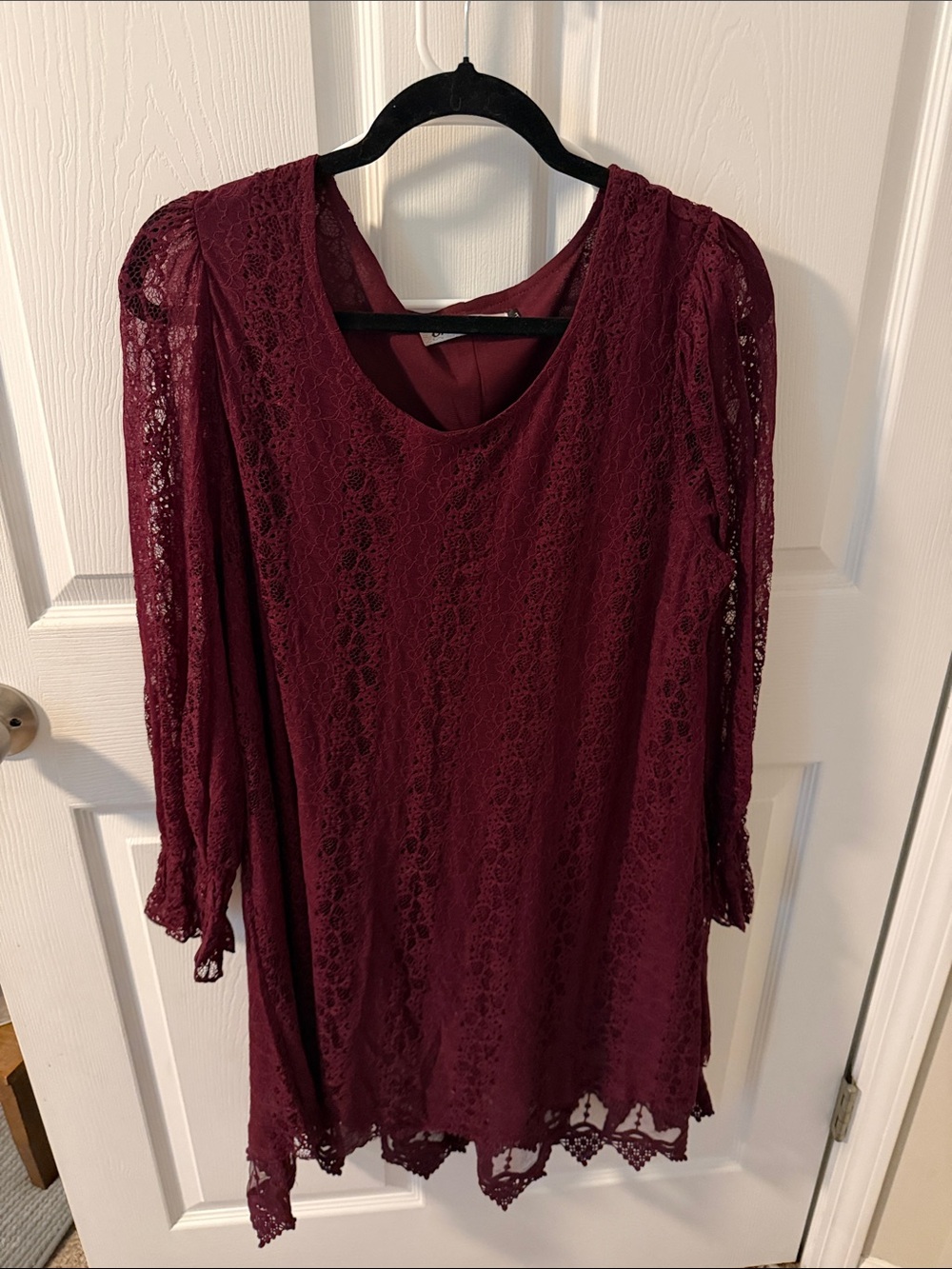 Women’s Lace Swing Dress in Burgundy